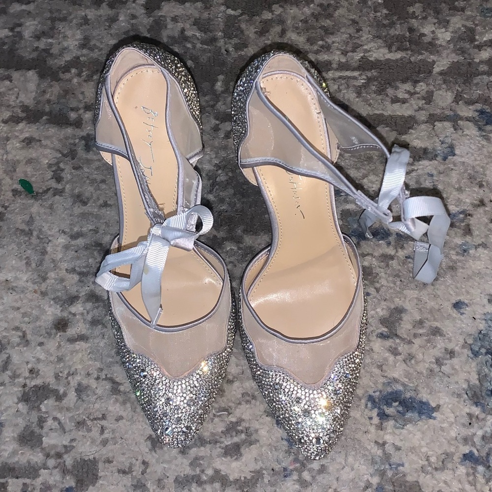 Betsey Johnson silver heels